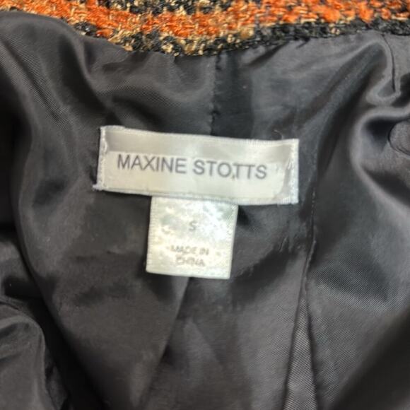 Maxine Stotts Brown/Black Plaid Tweed Vest Size S - Picture 4 of 5